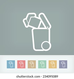 Separate waste collection icon