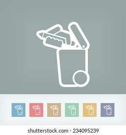 Separate waste collection icon