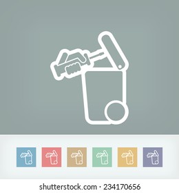 Separate waste collection icon