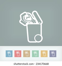 Separate waste collection icon