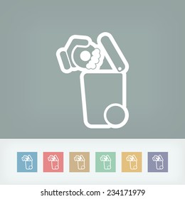 Separate waste collection icon