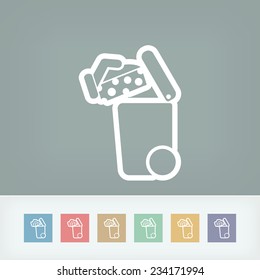 Separate waste collection icon