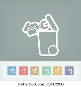Separate waste collection icon