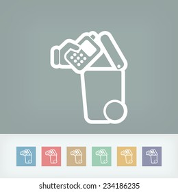 Separate waste collection icon