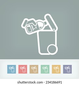 Separate waste collection icon