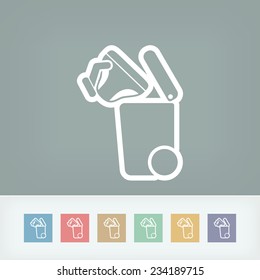 Separate waste collection icon
