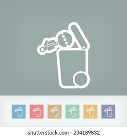 Separate waste collection icon