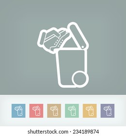 Separate waste collection icon