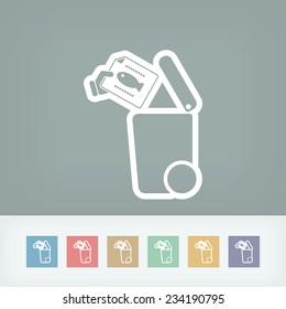 Separate waste collection icon