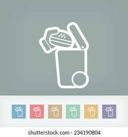 Separate waste collection icon
