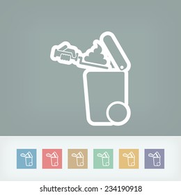 Separate waste collection icon