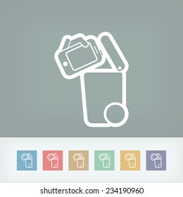 Separate waste collection icon