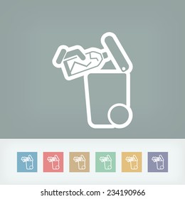 Separate waste collection icon