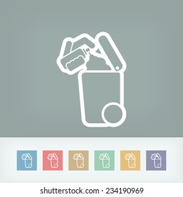 Separate waste collection icon
