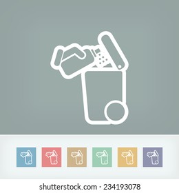 Separate waste collection icon