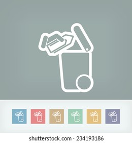 Separate waste collection icon
