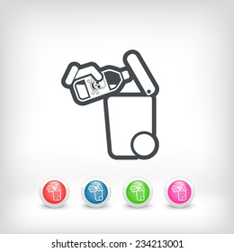 Separate waste collection icon