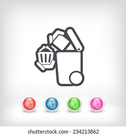 Separate waste collection icon