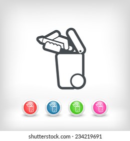 Separate waste collection icon