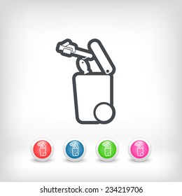 Separate waste collection icon