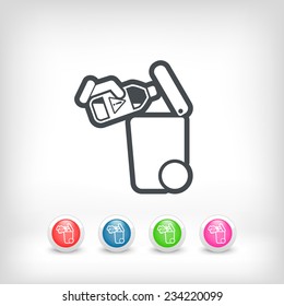 Separate waste collection icon
