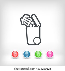 Separate waste collection icon
