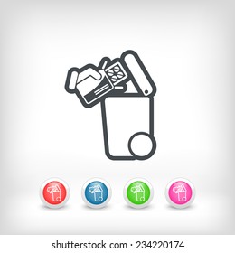 Separate waste collection icon