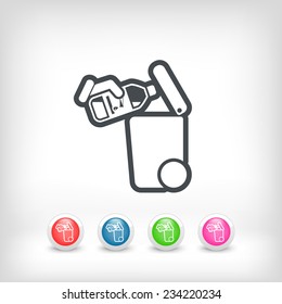 Separate waste collection icon