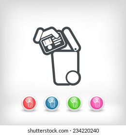 Separate waste collection icon