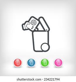 Separate waste collection icon
