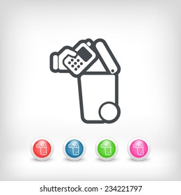 Separate waste collection icon