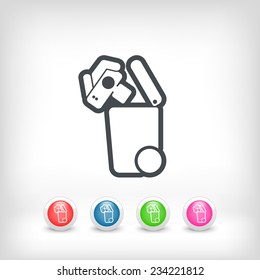 Separate waste collection icon