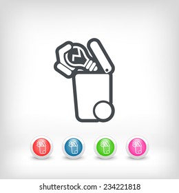 Separate waste collection icon