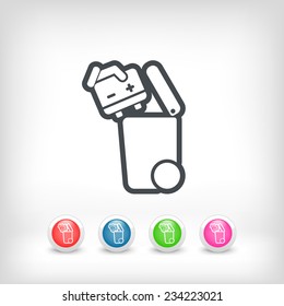 Separate waste collection icon