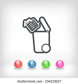 Separate waste collection icon