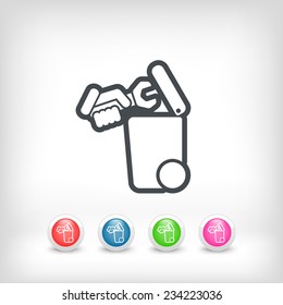 Separate waste collection icon