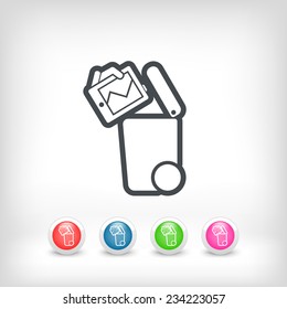Separate waste collection icon