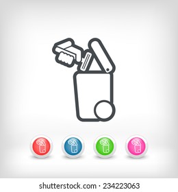 Separate waste collection icon