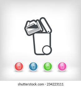 Separate waste collection icon