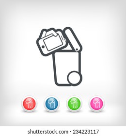 Separate waste collection icon