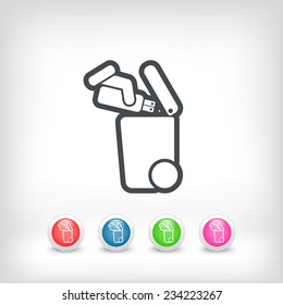 Separate waste collection icon