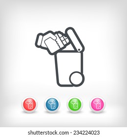 Separate waste collection icon
