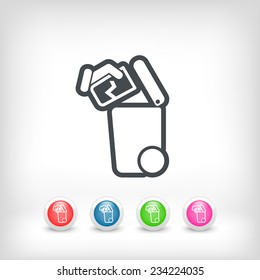 Separate waste collection icon