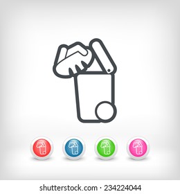 Separate waste collection icon