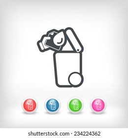 Separate waste collection icon