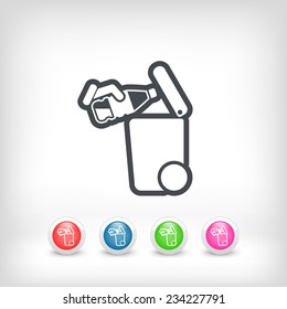 Separate waste collection icon