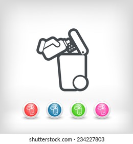 Separate waste collection icon