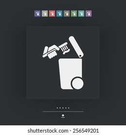 Separate waste collection icon