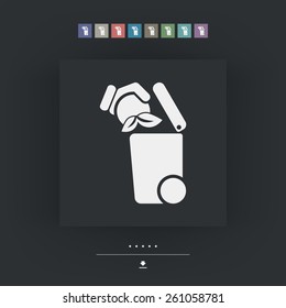 Separate waste collection icon