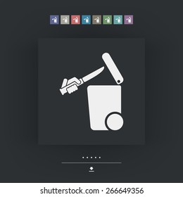 Separate waste collection icon